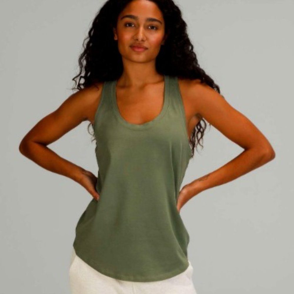 lululemon athletica Green Scoop Neck Love Tank Top